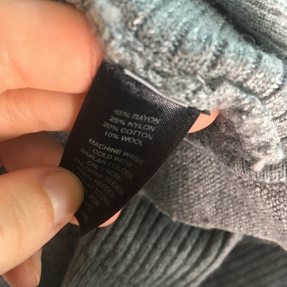 Whbm Womens S Grey Cardigan Open Front Wool Blend - image 3